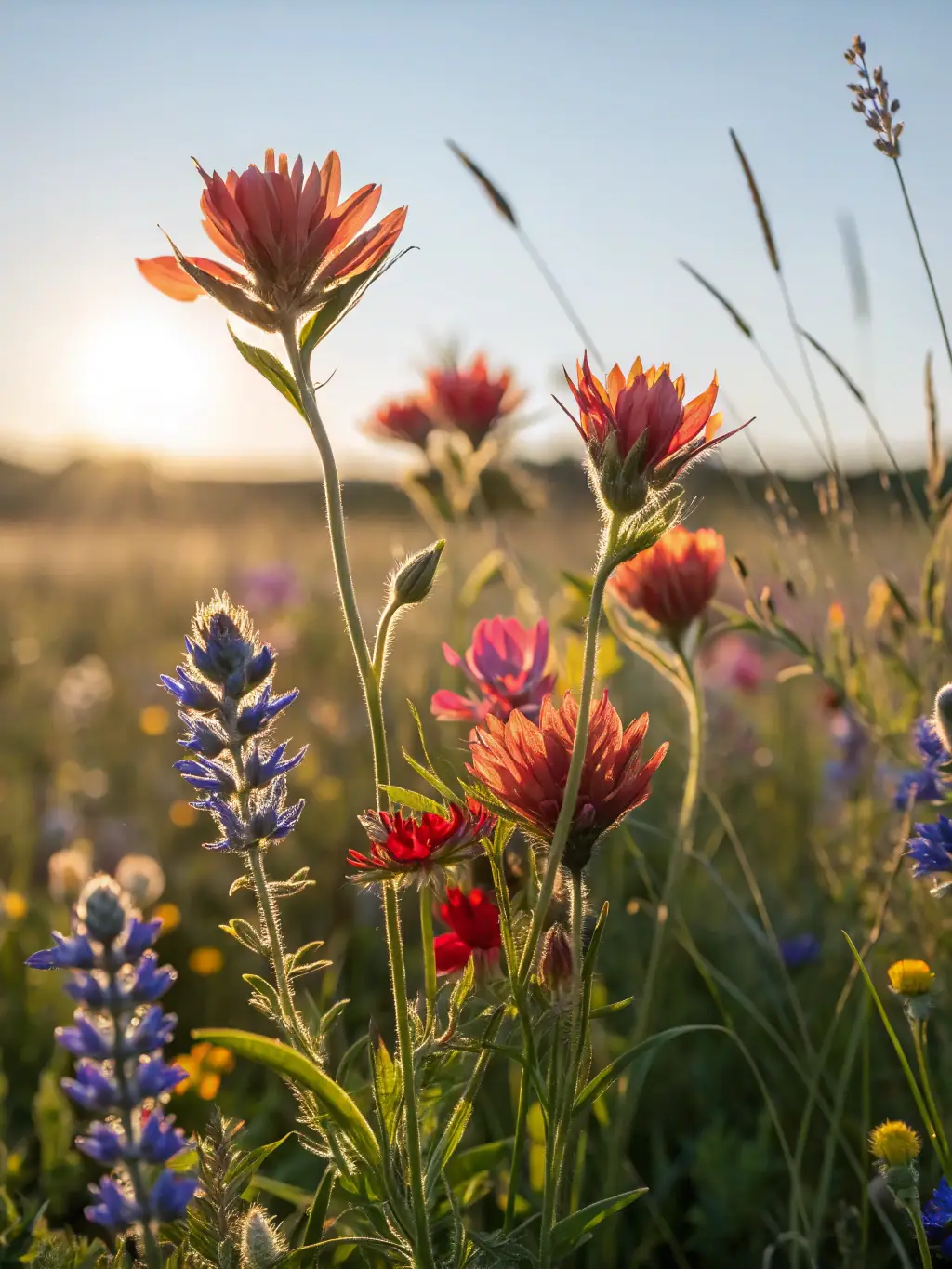 Close-up of a rare orchid species blooming in a meadow, surrounded by butterflies and native pollinators, illustrating successful biodiversity preservation efforts.
